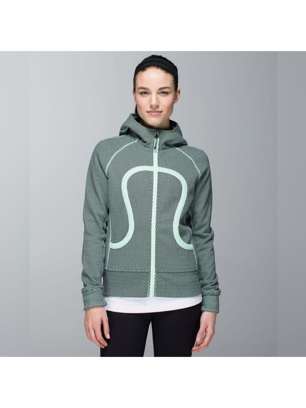 Lululemon Scuba Hoodie Double Diamond Fresh Teal